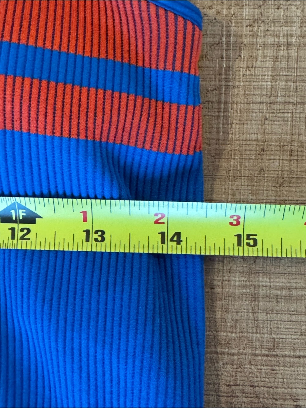 Wilson Seamless Ribbed Racerback Sports Bra Tank Top Blue Orange Size M NWOT - Picture 7 of 7